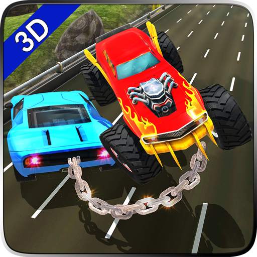 Chained Cars Rival Racing Impossible Stunt Driving 3.0