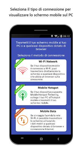 Screen Cast - Visualizza mobile su PC screenshot 1