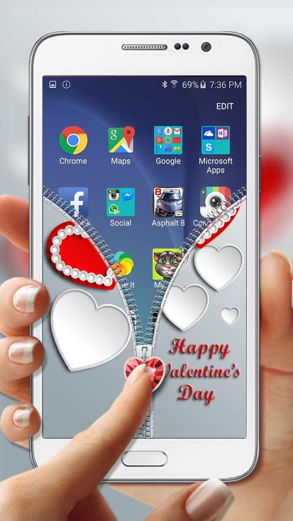 Valentines Zipper Lock screenshot 4