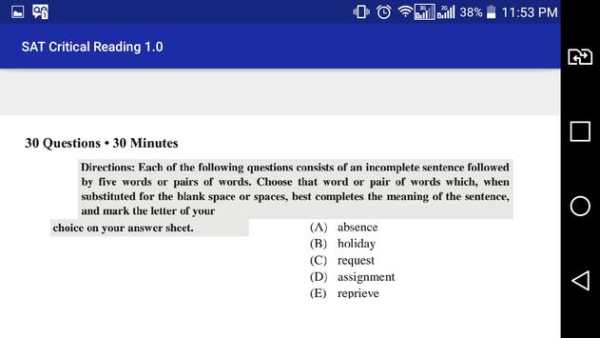 SAT Exam Learn Critical Reading FREE - SAT Prep screenshot 3