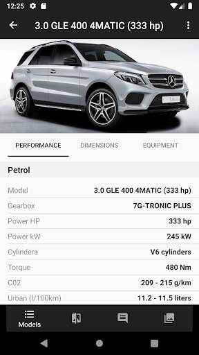 Car Specs Mercedes Benz GLE-Class 2015 edition screenshot 3