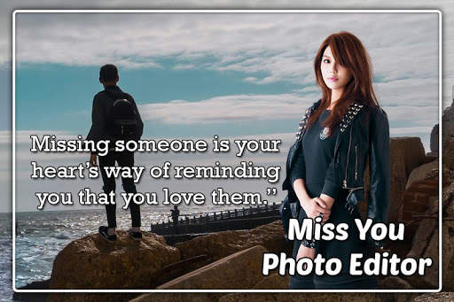 Miss You Photo Frame : Cut Paste Editor screenshot 3