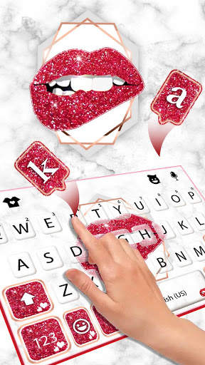 Red Hot Lips Keyboard Theme screenshot 2