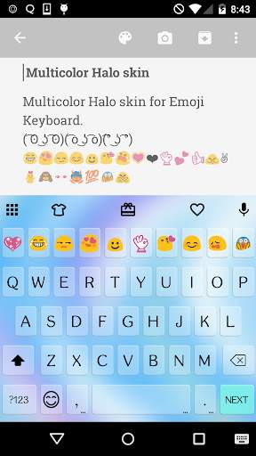 Multicolor Halo Emoji Keyboard screenshot 1