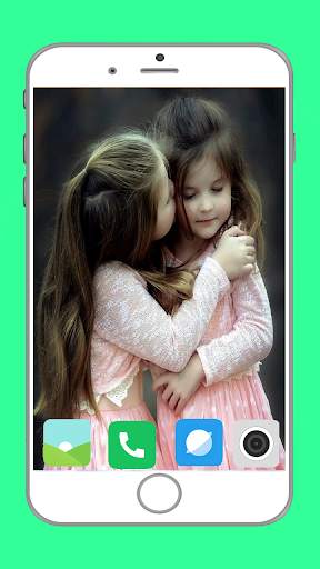 Cute Baby Kiss Full HD Wallpaper screenshot 6