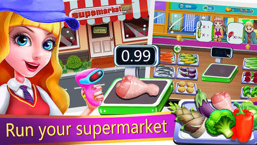 Cashier practice supermarket games-grocery game screenshot 2
