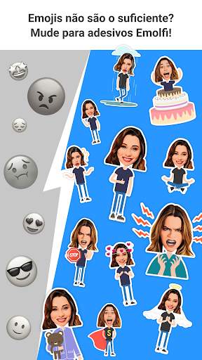 Emolfi Keyboard: selfie stickers for messengers screenshot 1