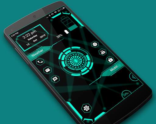 Hi-tech Launcher 3 - AppLock screenshot 1