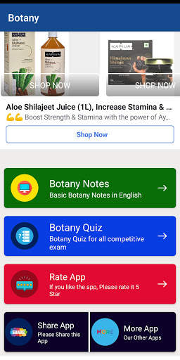 Botany - Notes & Quiz App screenshot 1