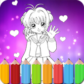 coloring book of anime for girls icon