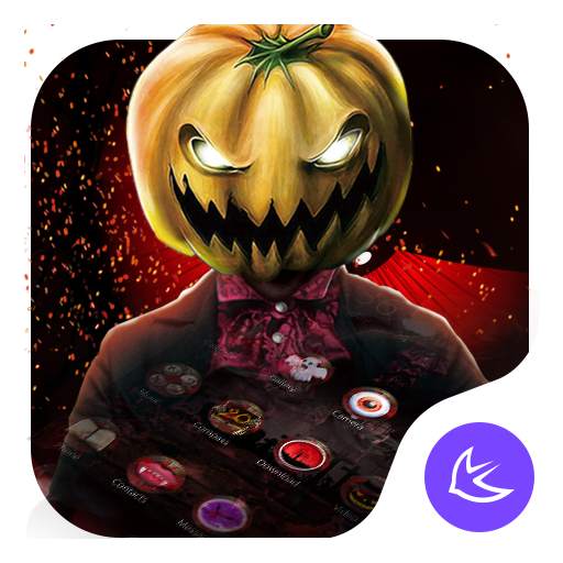 Red Scary Pumpkin Halloween theme🎃 163.0.1001