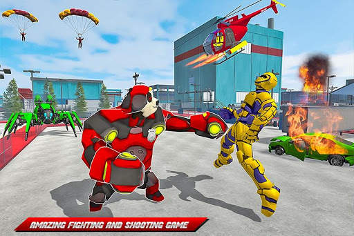 Panda Robot Helicopter Transform Battle Games screenshot 1