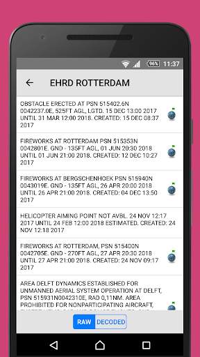 NOTAMs screenshot 4
