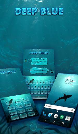 Deep Blue Keyboard Wallpaper screenshot 1