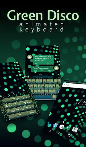 Green Disco Animated Keyboard  स्क्रीनशॉट 1