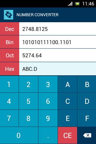 Dec Bin Oct Hex converter screenshot 1