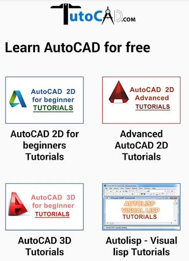AutoCAD tutorials 2D/3D - Learn AutoCAD for free screenshot 2