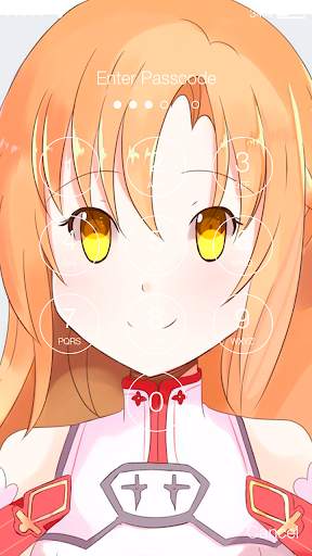 Anime Otaku Cute Asuna Wallpapers Screen Lock screenshot 3