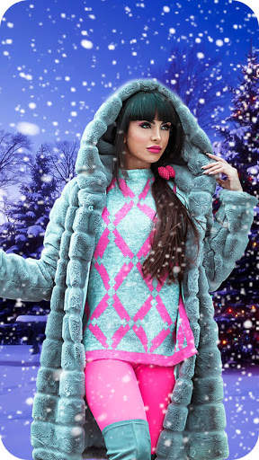 Snowfall Photo frame : Cut paste Editor screenshot 5