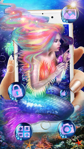 Blue Sea Mermaid Theme screenshot 2