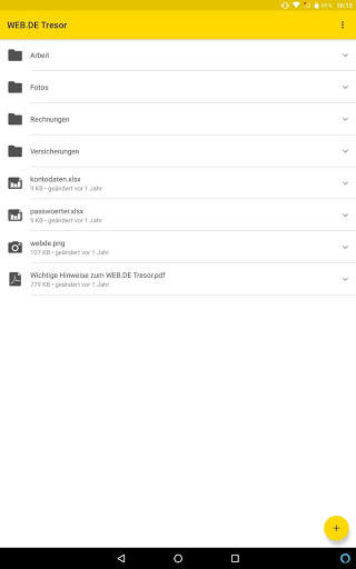 WEB.DE Tresor screenshot 7