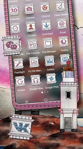 Lighthouse Painting Launcher Theme screenshot 2