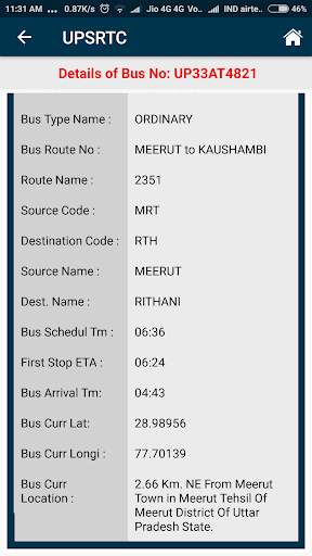 UPSRTC Track Your Bus.. screenshot 1