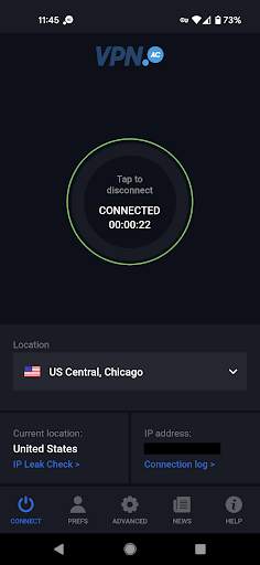 VPN.AC Client screenshot 1