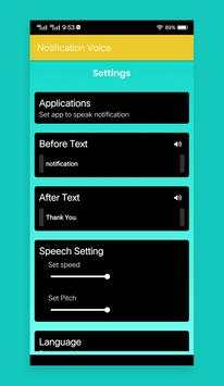 Talking Notification - voice notify screenshot 3