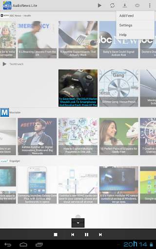 Audio News Lite:hands&eye free screenshot 2