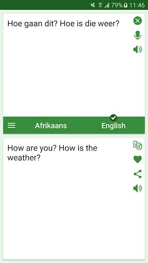Afrikaans - English Translator screenshot 2