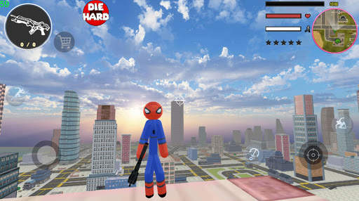 Stickman Spider Rope Hero Gangstar Crime screenshot 2