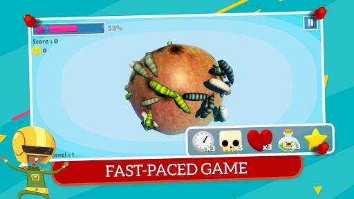 Apple Guard: Worm Attack Protect Games screenshot 1