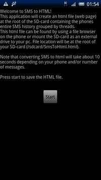 SMS to HTML screenshot 1