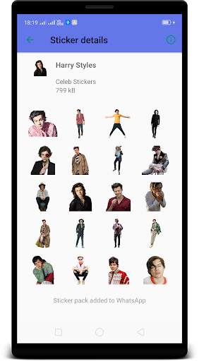 One Direction WAStickerApps : Stickers 4 Whatsapp screenshot 3
