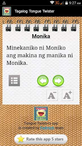 Tagalog Tongue Twisters screenshot 1
