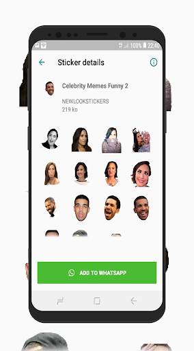 WAstickerApps Emojis Celebrity Memes Funny face screenshot 8