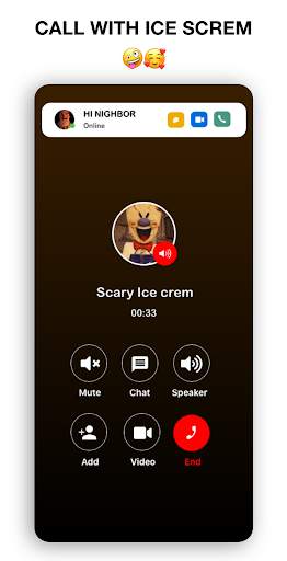 Ice Cream Granny Video Call and Chat   sounds screenshot 5