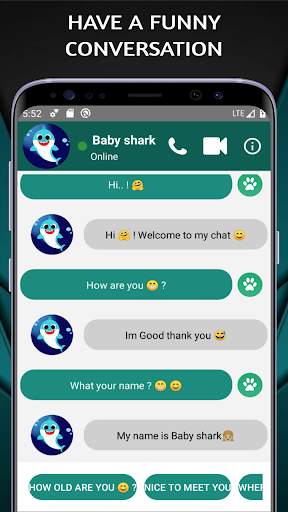 Funny Baby Shark fake video call screenshot 3