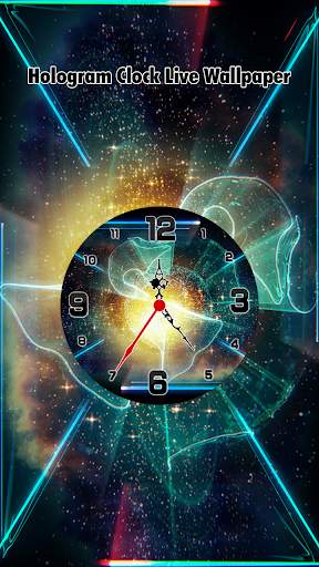 Hologram Clock Live Wallpaper - Analog Clock screenshot 2