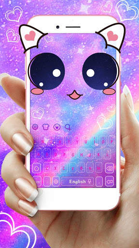 Galaxy Kitty Emoji Keyboard screenshot 1