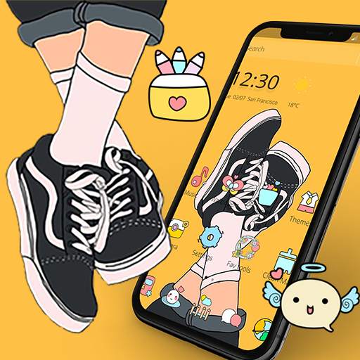 Yellow Fashion Shoes Cartoon Theme 1.1.3