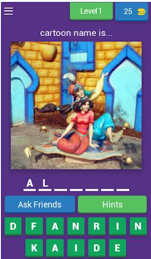 cartoon puzzle game screenshot 1