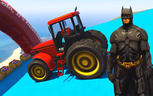 Super heroes Tractor Simulator Stunts screenshot 3