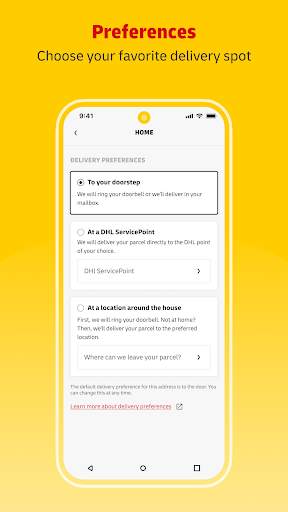 My DHL screenshot 6