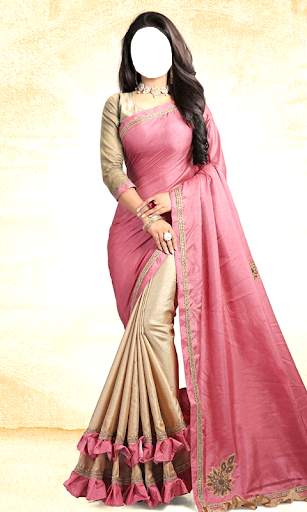 Women Ruffle Saree Photo Suit screenshot 5