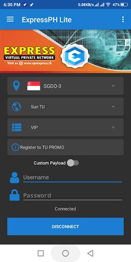 ExpressPH VPN Lite screenshot 1