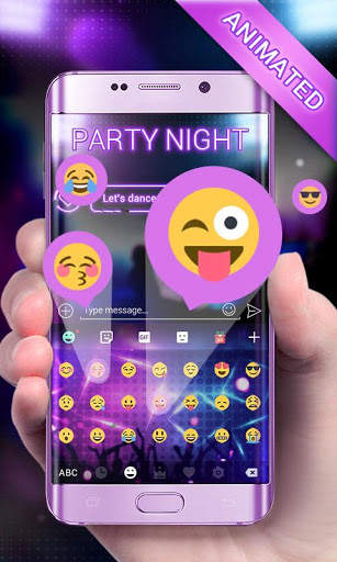 Party Night GO Keyboard Animated Theme screenshot 4