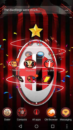 3D Milan Football Red theme screenshot 3
