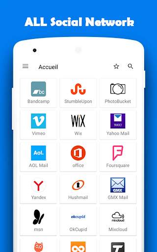 All social media and social network in one app screenshot 1